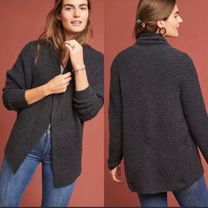 Sleeping on Snow Anthropologie soft grey cardigan womens size small